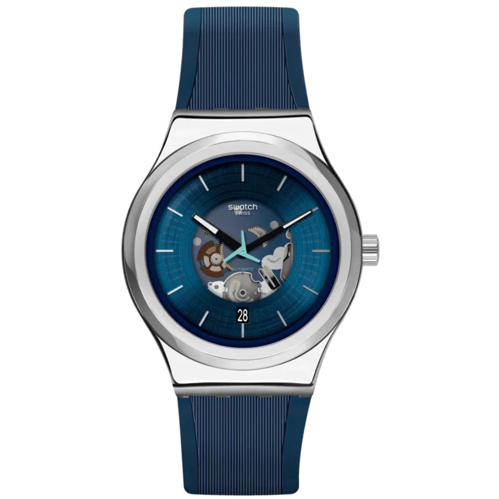 Swatch ESSENTIALS YIS430 Automatic Blue Watch,