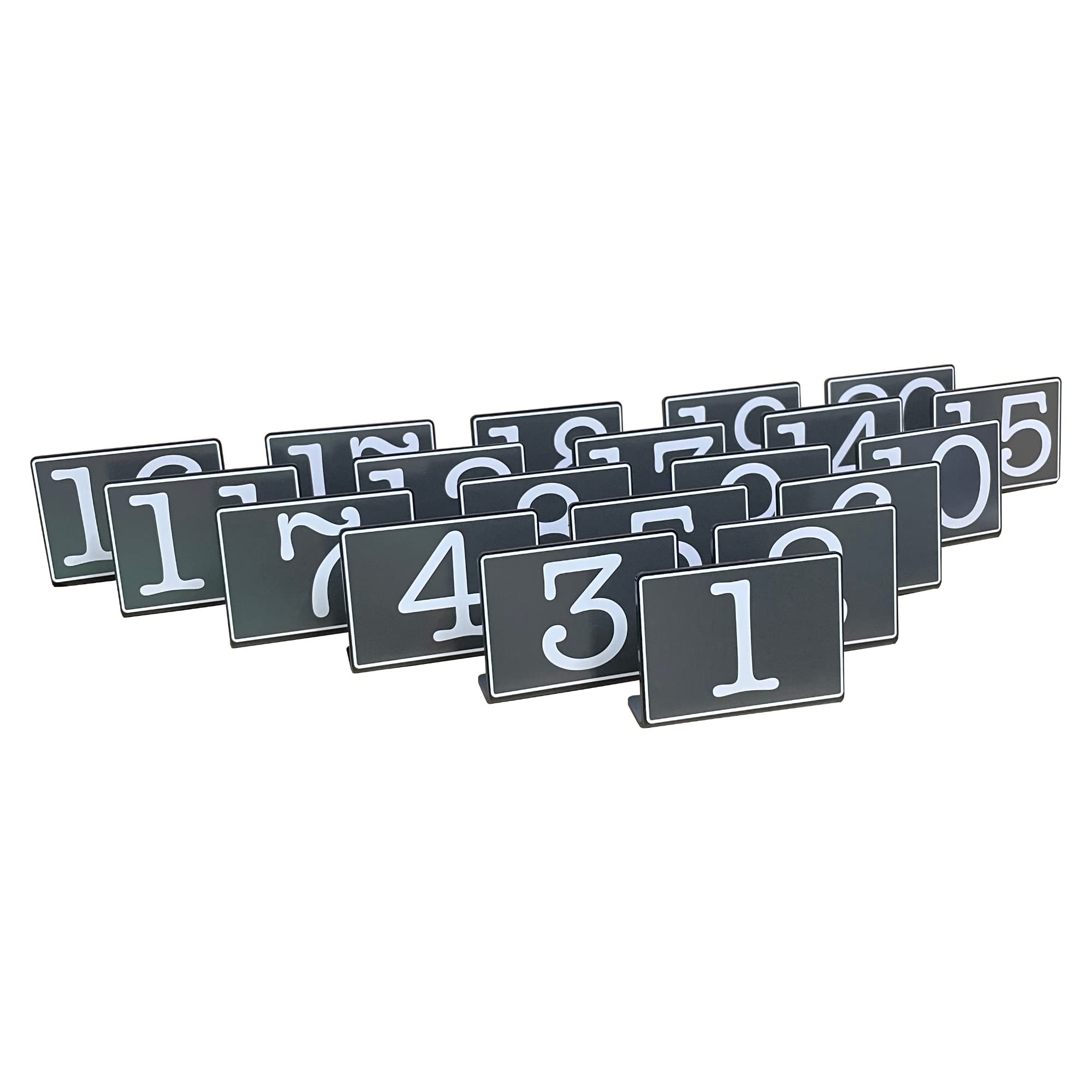 

Mehrondo Table Number Plates (20 pieces) - Numbers 1-20 | Size: 74x52mm | Made in Japan