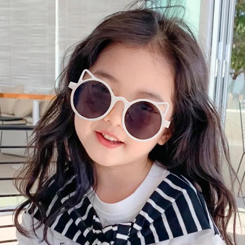 Cute Animal Girl Boy Cartoon Cat Ear Sunglasses Outdoor Sunscreen Children Cute Retro Sunglasses Classic Protective Kids