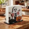 Stable Solid Wood Napkin Rack Halloween Ghost Wooden Holder, Cute Paper Towel Decorative Fall Dining Table Centerpiece Stand, Freestanding Tissue