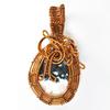 74.15 Ct Dendritic Agate Nature Gemstone 925 Sterling Silver Copper Pendant