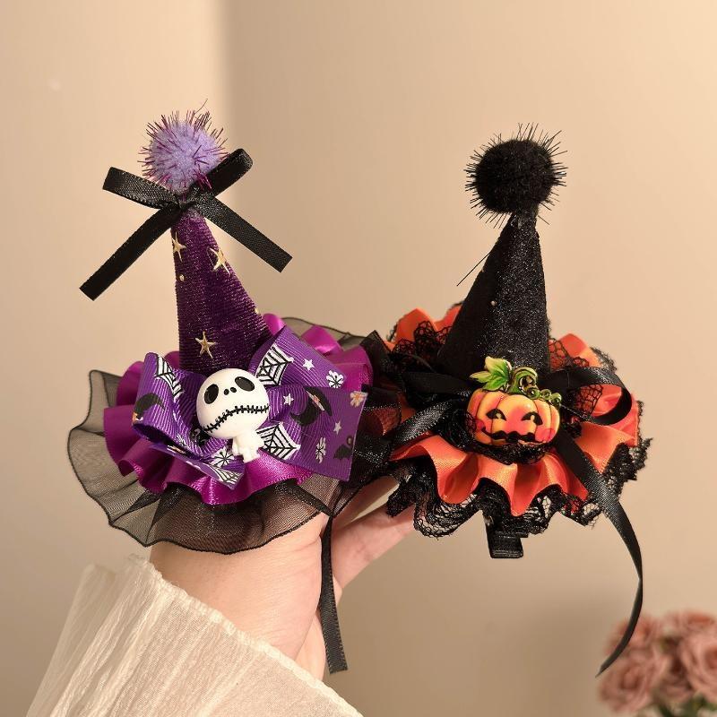 Halloween Decoration Headwear Halloween Party Cosplay Prop Dress Up Mini Hat Horror Skull Bat Hair Hoop Halloween Prop Hat