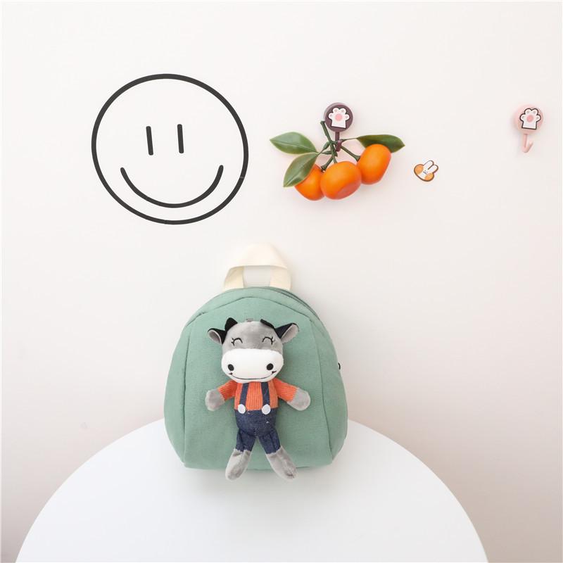 Cute White Belt Pants Cow Rabbit Cat Plush Toy Decoration Children Backpack