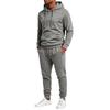 Men's Casual Outdoor Hoodie and Straight Leg Pants 2-Piece Set with Elastic Waist