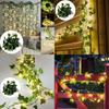 Vibrant Solar Powered Led Ivy String Lights With Lifelike Green Leaves For Cozy Outdoor Spaces