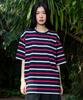 Gluck Gt141 Multi-Stripe Pocket T-Shirt (Navy)