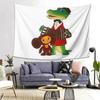 Cheburashka e Gena Arazzo Decorazione Arte Arazzi Estetici per Soggiorno Camera da Letto Casa Tessuto Murale Appeso a Parete