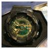 Casio G-SHOCK Series Black Gold Waterproof Shockproof and Antimagnetic Date Display LED Lighting Quartz Movement Rubber Strap Japanese and GA-110BR-5A