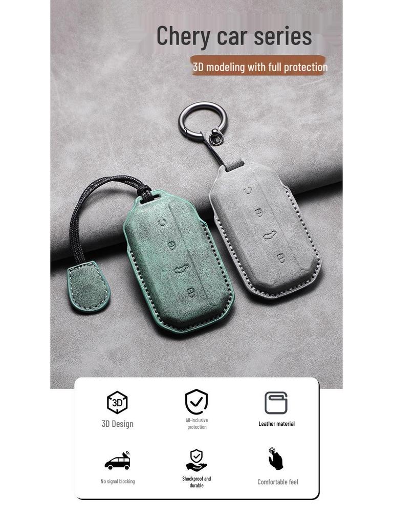 Geely Xingyao 8 Starship 7 Galaxy L7 Genuine Leather Key Case with Lanyard