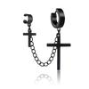 1Piece Cross Skull Chain Tassel Dangle Earrings for Women/Men Stainless Steel Ear Bone Clips Single Double Ear Holes Jewelry
