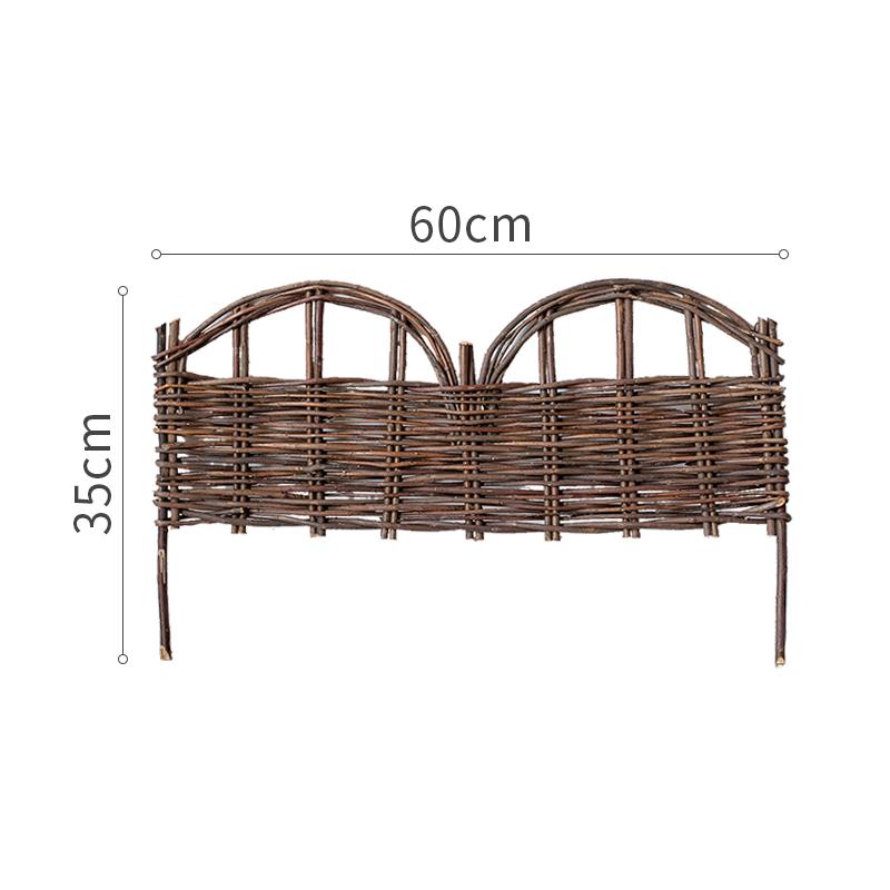 Willow Woven Garden Fence: Small Edging for Indoor/Outdoor Flower Beds, Lawns, Nurseries, Balconies, Courtyards.