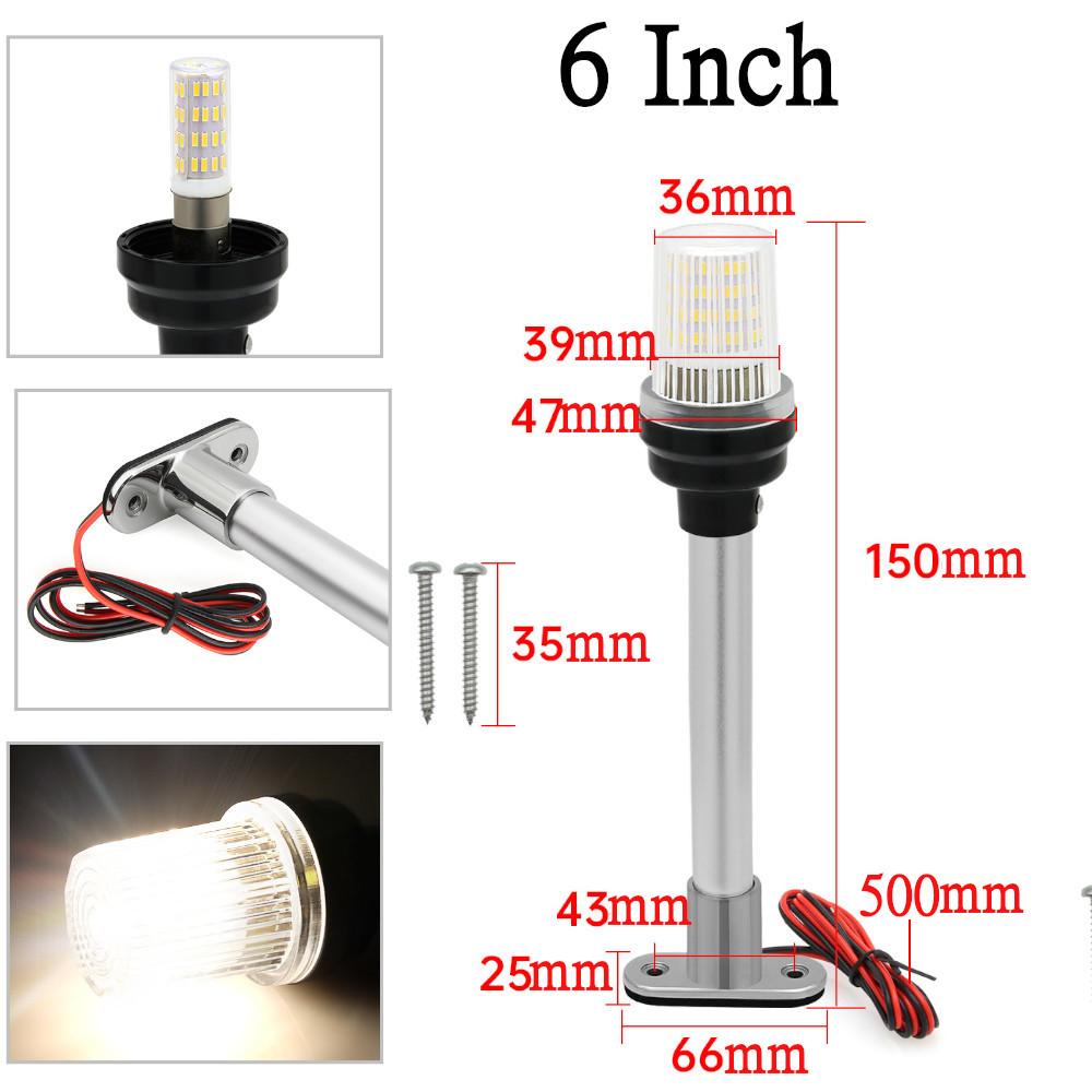 

12V/24V Waterproof Navigation Light Boat LED Light for Marine Yacht Fold Down Navigation Anchor Light Sailing Signal Light