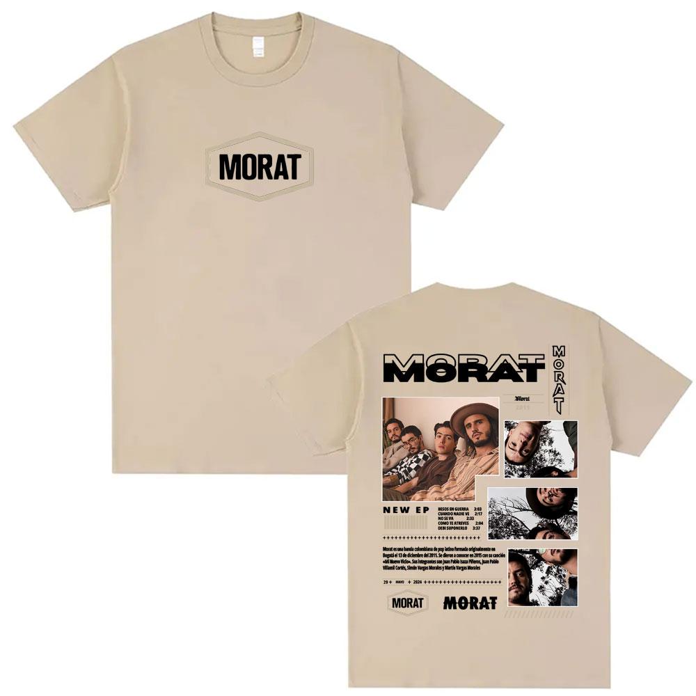 Rock Band Morat Album 2025 Tour Merch Tshirts for Unisex Women Vintage Hip Hop Pop Music Tshirt Oversized Comfort Cotton T Shirts