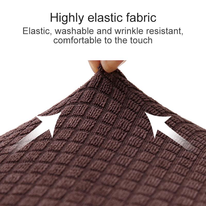 1Pc Stool Cover Elastic Square Seat Cover Removable Solid Color Dustproof Chair Covers Polyester Stool Chair Covers