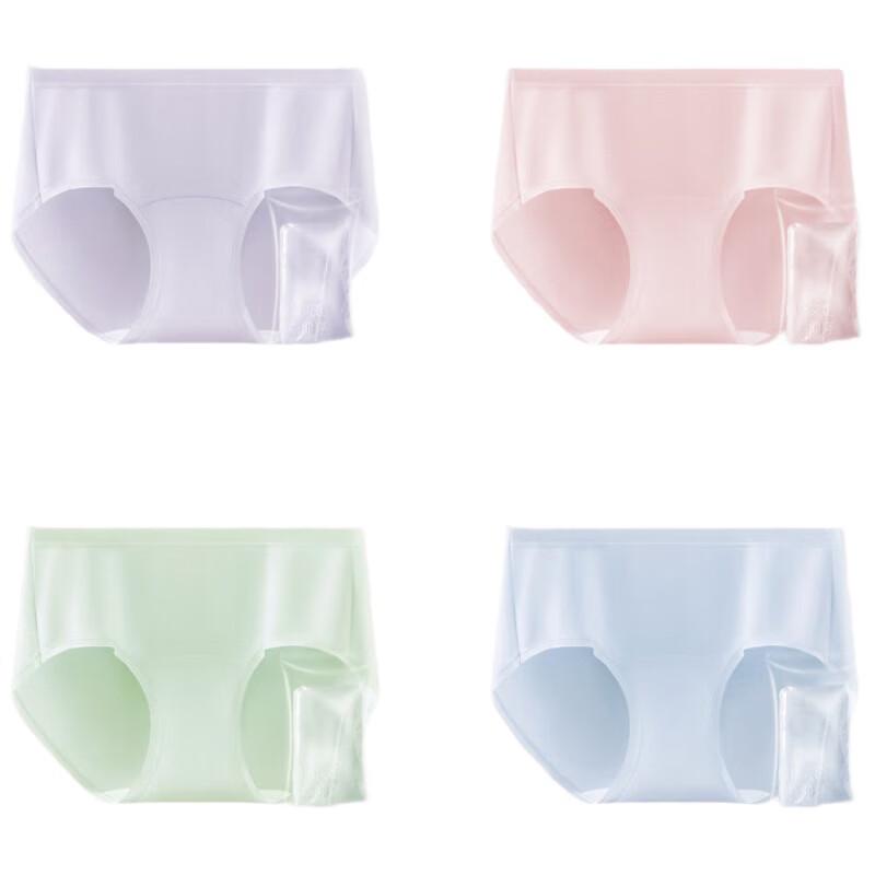 Lijuhong Women's 100% Cotton Antibacterial Mid-Waist Briefs