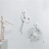 10Pcs/Set Wall Hook Key Holder Shelf White Small Plastic Hanging Strong Self-Adhesive 4-Shaped Home Bathroom Kitchen Accessories