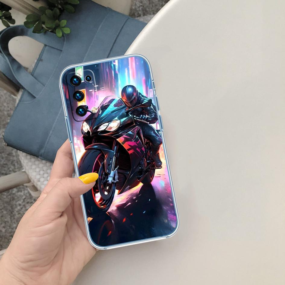 PP44 Motorcycle Racing Soft Shell Transparent Phone Case for Samsung Galaxy A04 A04S A14 A23 A34 A54 M23 M33 M52 M53