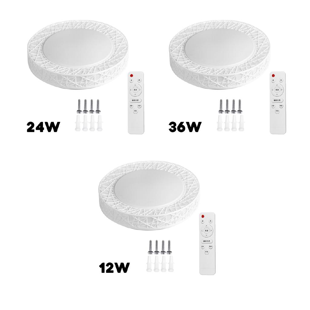 12/24/36W LED Deckenleuchte Dimmbarer Kronleuchter LED Leuchte Zuhause Wohnzimmer Schlafzimmer Beleuchtung Fernbedienung 80-240V