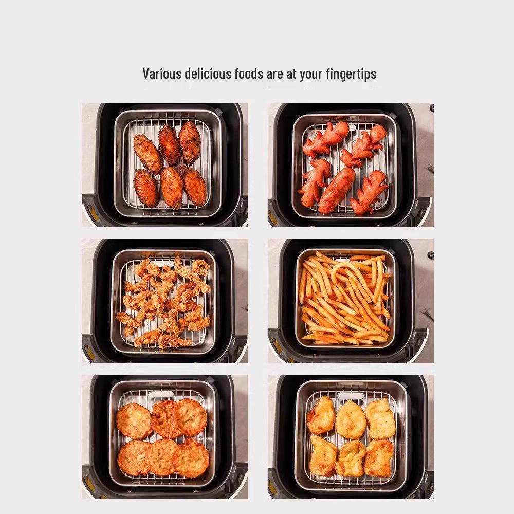 304 Stainless Steel Skewer Rack & Baking Pan for Air Fryer/Oven