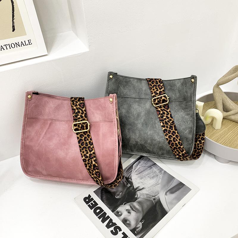 Borse a Tracolla Messenger Retro da Donna Moda Motivo Leopardo Tracolla Borsa a Spalla
