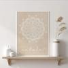 Abstract Mandala Wall Art Yoga Beige Bohemia Prints Inhale Exhale Canvas Painting Posters Line Flower Pictures Living Room