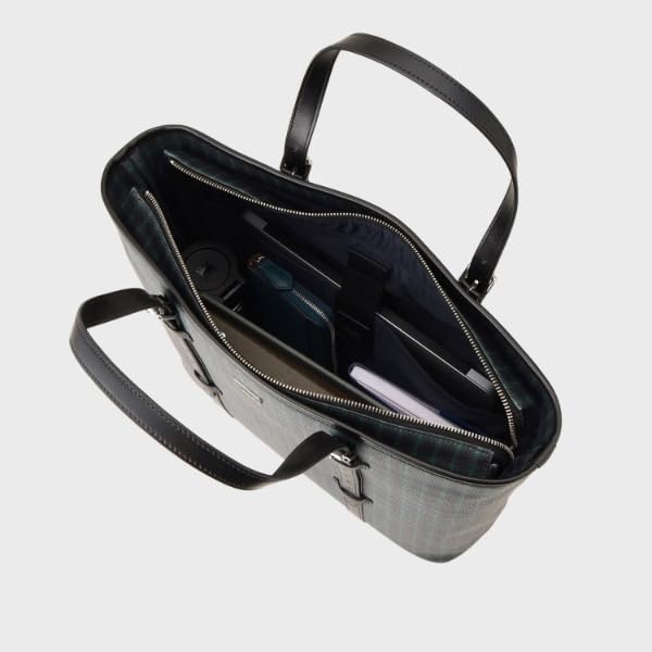 Takeo Kikuchi Gun Club Check Print Tote Bag, 07009327, Men's, Navy (294) 00