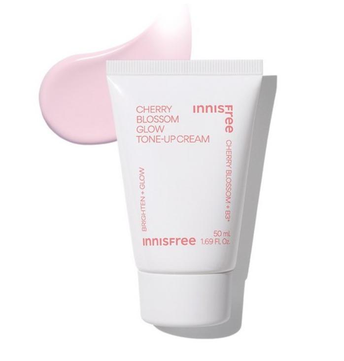 Innisfree Cherry Blossom Glow Tone-Up Cream / Skin Fit Tone-Up Cream 50ml | Aufhellend & Feuchtigkeitsspendend