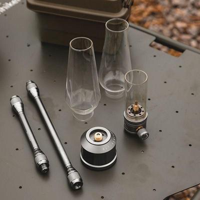 Octagonal Silver Small Gas Camping Lantern Set