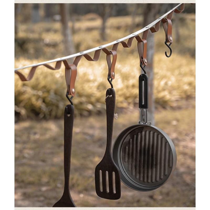 Suli Portable S-Shaped Leather Outdoor Utility Hooks