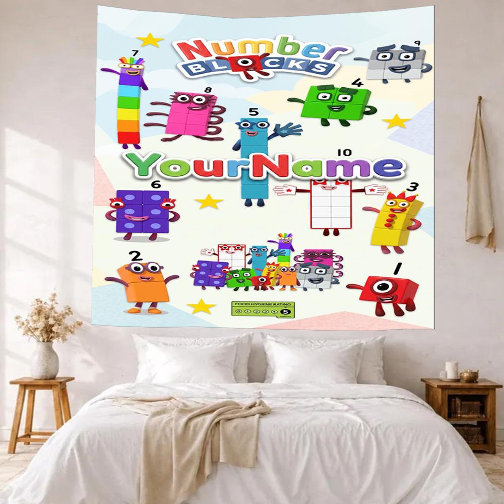 Numberblocks Personalizzato Con Il Tuo Nome Decorazione Murale Arazzo Artistico Per Memoriale Di Animali Domestici Compleanno Matrimonio Sfondo Festa Regalo Di Famiglia