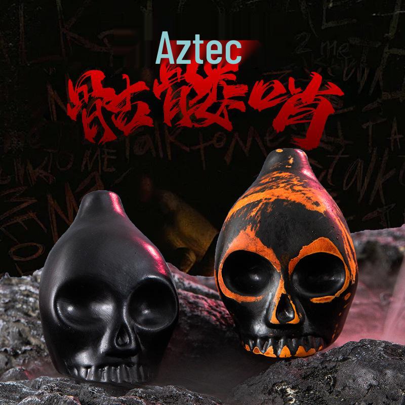 

Aztec Skull Whistle: Mayan Symbol Novelty Prank Toy for Decompression красный черный