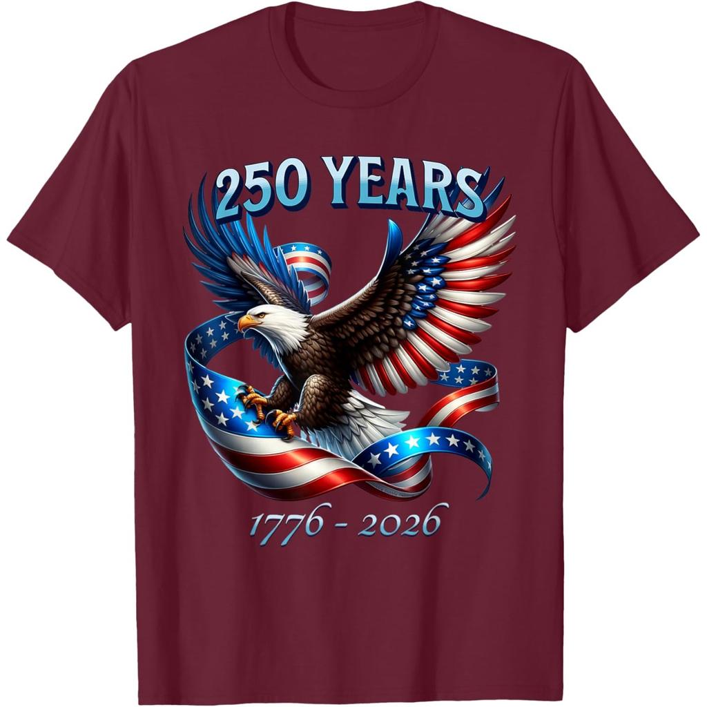 Patriotic Eagle and Flag 250 Years 1776-2026 T-Shirt