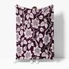 Soft Velvet Throw Blanket Floral Pattern Sofa Bed Living Room Decorative Blanket for Home Decor