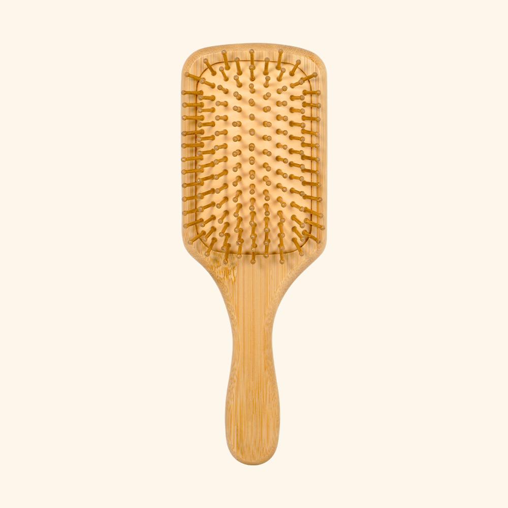 Bamboo Cushion Comb Set: Bristle & Non - Bristle Options, Scalp Massage, Anti - Static Detangler for All Hair, Home Styling Tool