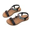 Women's Flat Beach Sandals, New Summer Bohemian Style, Comfortable Beaded Plus Size Sandals, Trendy.
