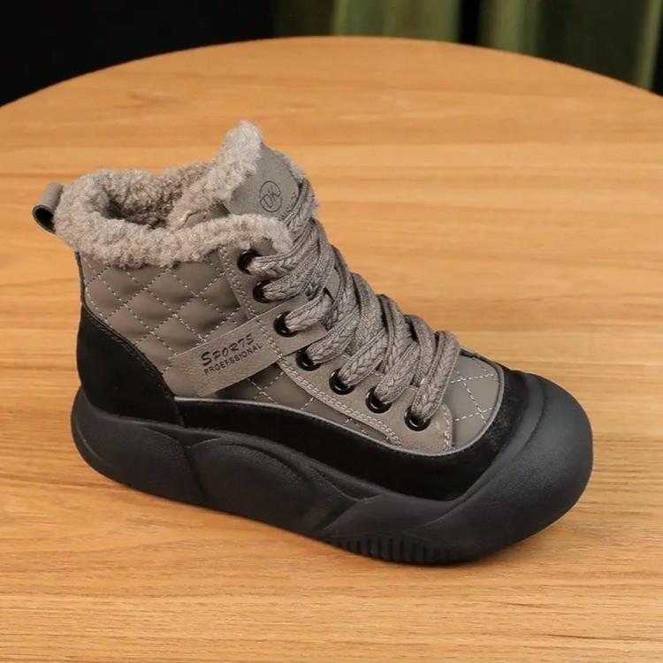 Short boots women's 2025 new velvet warm fashionable versatile niche popular color high-top shoes