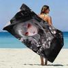 Gothic Witch Girl Beach Towel Patterned Sunscreen And Windproof Suitable For Swimming Pool Camping Travel Blanket