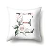 Polyester Pillow Case Home Ink and Watercolor 26 English Letters Printed Waist Cushion Sofa Pillow Case