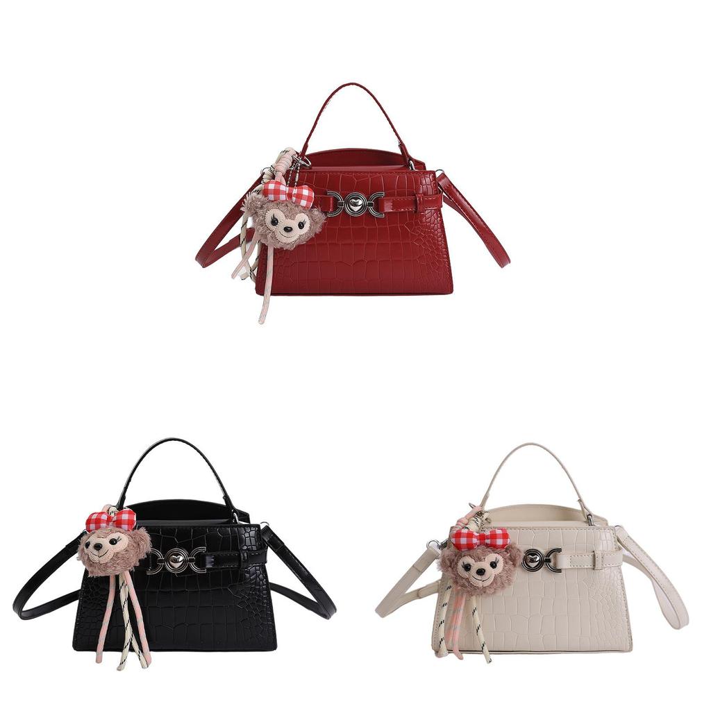 Cross Border Trend Small Faux Leather Handbag With Top Zip For Casual Daily Use