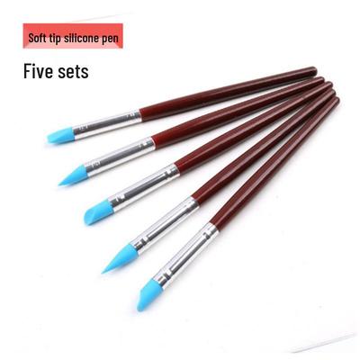 5-Piece Silicone Clay Sculpting & Modeling Pen Set for Soft Clay and Nail Art