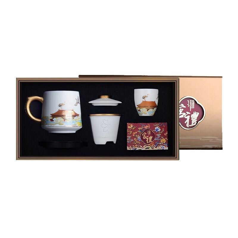 

Dehua Mutton-Fat Jade Porcelain Tea Infuser & Separator Set