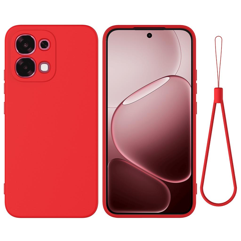 For Oppo F31 5G/A6 Pro 5G/4G Liquid Silicone Case Phone Back Cover with Hand Strap