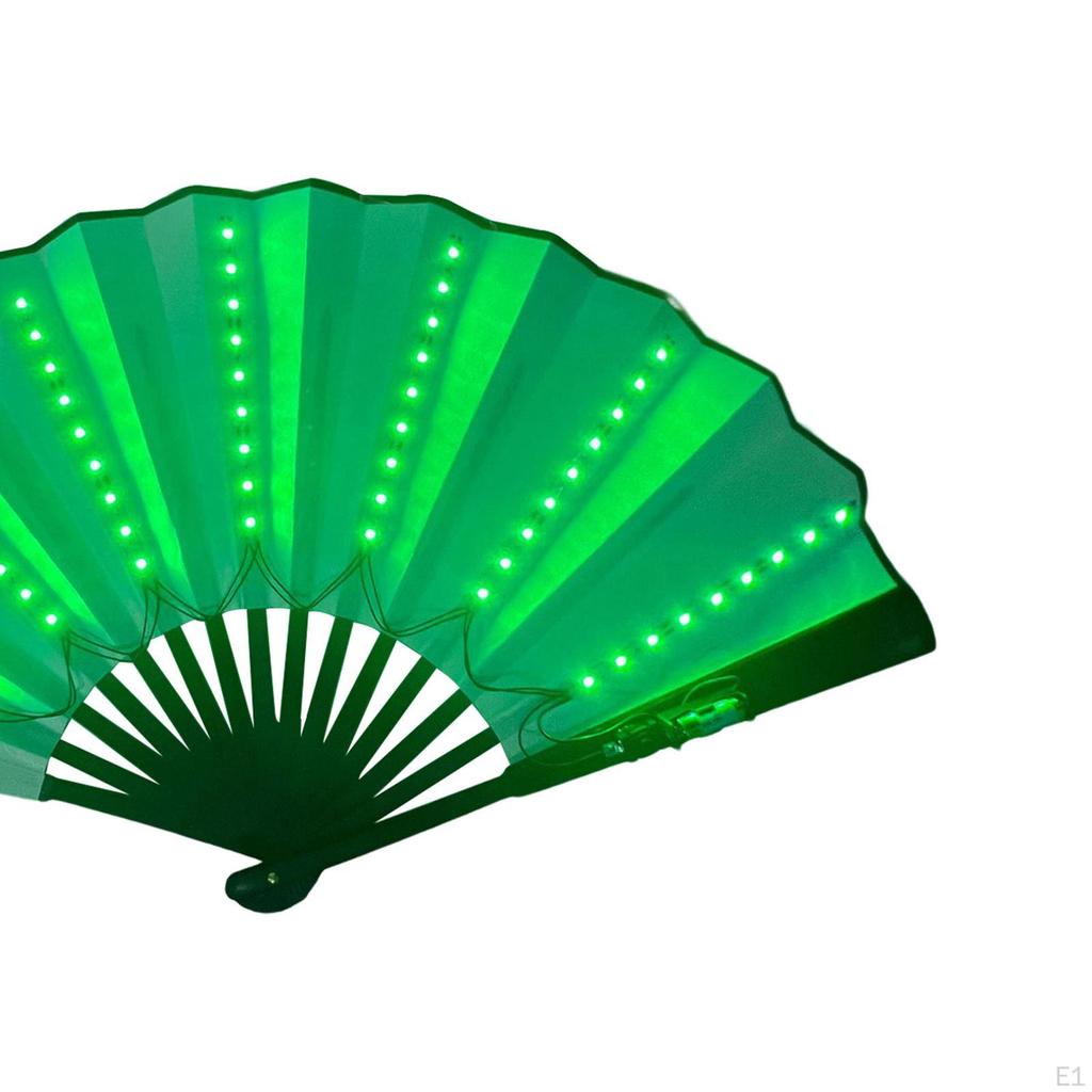Folding Fan Fittings Decor Handheld Night Supplies Durable for Party Home Wedding Club Show