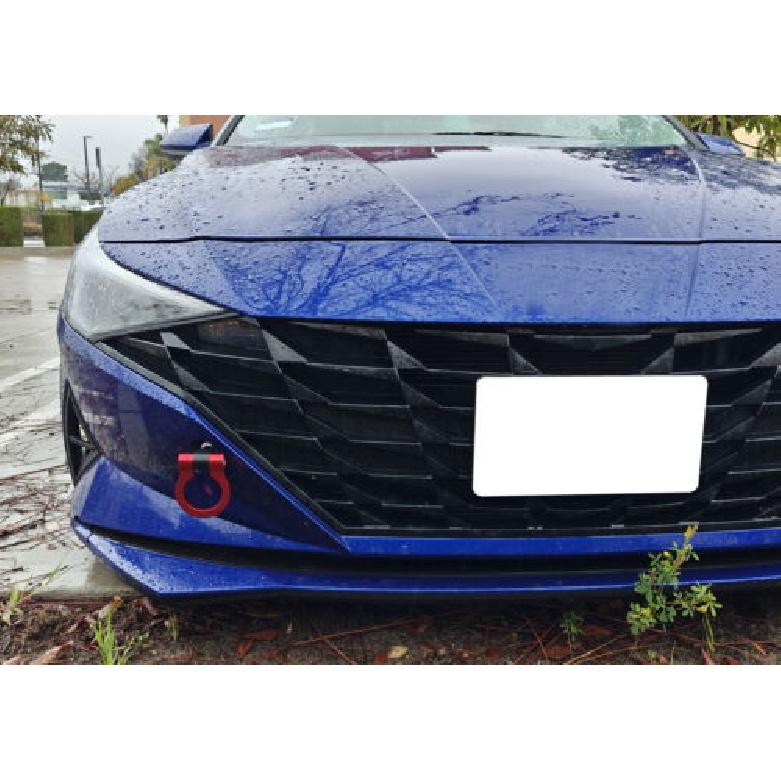 KDM Red Track Racing Style Front Tow Hook Ring Kit For Hyundai -up Elantra