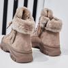 Winterschuhe Damen Schneestiefel Dicke Sohle Warmes Plüsch Damen Stiefeletten Rutschfest