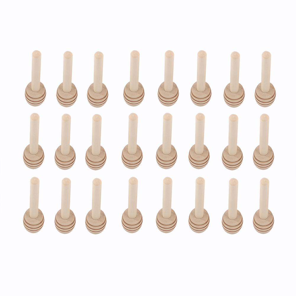 24 KS Dřevěná Lehká Naběračka na Med Míchací Tyčinka