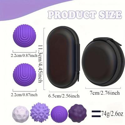 4/8 Magnetic Sensing Pressure Ball Silicone Grip Enhancement Ball, Hand Workout Kit, Durable Finger and Palm Workout Tools, Various Patterns