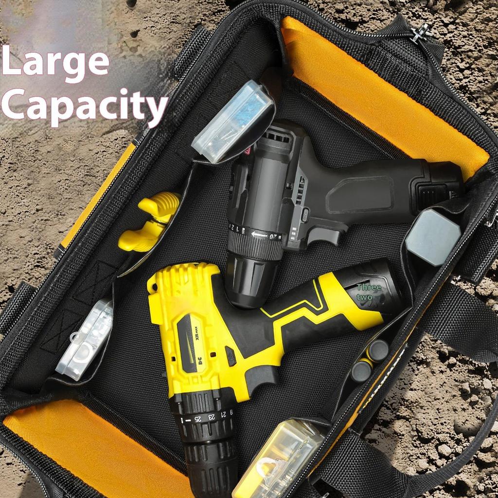 14/16/18/20inch Tool Bag Heavy Duty Tool Storage Bag Large Capacity Tool Storage Bag for Electricians Power Tool Organizer