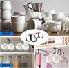 DIFEIUKI Hanging Cup Holder, Mug Hook, Kitchen Hook with Screws, Under-Cabinet Storage Rack, Kitchen Mug, Coffee Cup Storage, Hanging Rack, Drainer