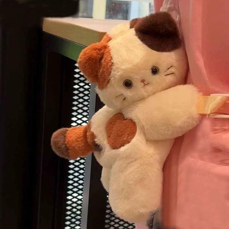 Sylvanian Families Plush Dog Cartoon Crossbody Bag With Zipper Closure For Daily Use Spotted Cat